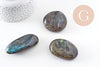 Pierre labradorite naturelle roulée, galet labradorite, pierre semi-precieuse,pierre grise naturelle, x1 (G5233)