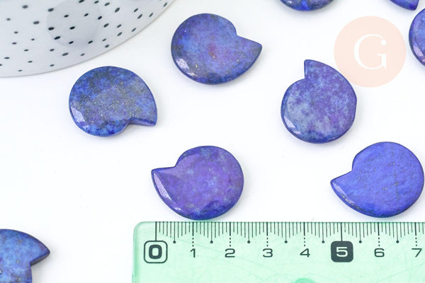 Pierre polie lapis lazulis naturel, pierre roulée lithothérapie, lapis lazulis naturelle,15-35mm, x1, G5609