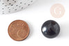 Pierre ronde obsidienne noire non percée 17.5-18mm, x1 (G4378)