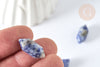 Pierre sodalite naturelle double pointes 19~22mm, séance lithothérapie, x1 G7533