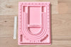 Plateau d'assemblage perles pour fabrication collier ROSE 24x33cm, comptage de perles, avec mesures graduées, x1 (G7051)