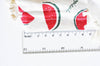 Pochette bijou coton imprimé pastèque 14cm, x1 (G1782)