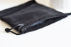 Pochette bijou velours noir rangement cadeau bijoux 12cm, x1 (G2204)