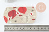Pochette carton fleurs coquelicots 9.5x5.5cm, x10 G9476