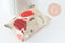 Pochette carton fleurs coquelicots 9.5x5.5cm, x10 G9476