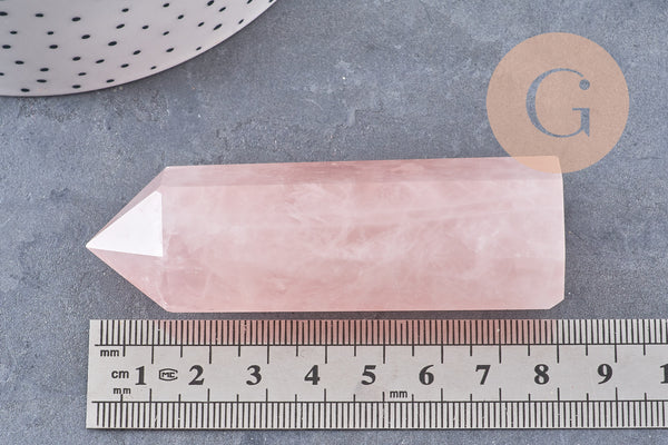 Pointe cristal de roche naturel 60-87mm, quartz naturel, pierre semi-precieuse, séance lithothérapie, x1 (G7210)