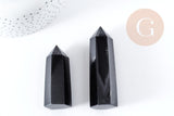 Pointe obsidienne naturelle 34-100mm, x1 (G8966)