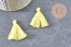 Pompon jaune coton 25-31mm, x5 (G2764)