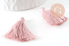 Pompon rose clair polycoton 25-31mm, x5 G2769