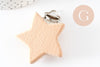 Porte-tétine étoile bois personnalisable 52mm, x1 (G9599)