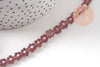 Perles fleurs verre millefiori artisanal 6.5-9mm, x1 fil de 40cm (G10493)