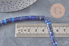 Perles heishi jaspe imperial bleu, x1 fil de 40cm (G5531)