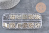 Boite Kit mix de 12 types de fournitures et perles zamac laiton Argent Platine, x1 (G8844)