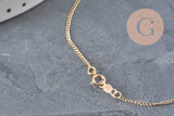 CollierChaine fine avec fermoir dorée gold-filled 45.7cm x1 (G2617)