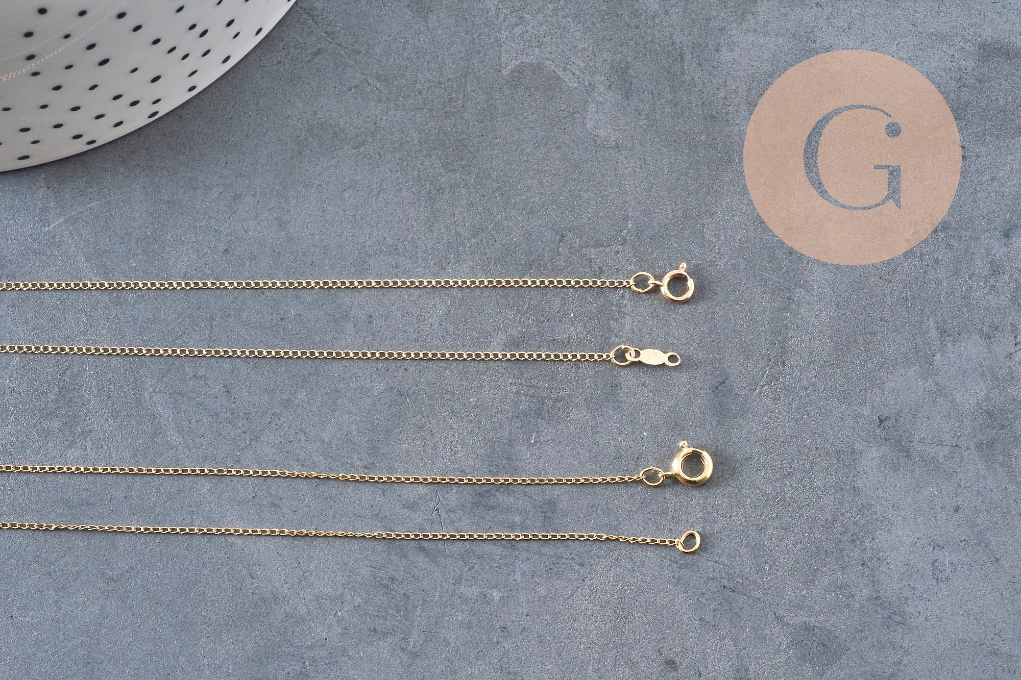 CollierChaine fine avec fermoir dorée gold-filled 45.7cm x1 (G2617)