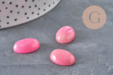 Cabochon ovale jade naturel teinté rose 18 x13mm, x1 (G2079)