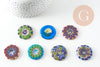 Anhänger Donut Millefiori Murano mehrfarbig 29-39mm, x1 (G1451)
