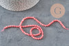 Perla tonda in giada naturale rosa sfaccettata 4mm, x1 filo da 38cm (G2335)