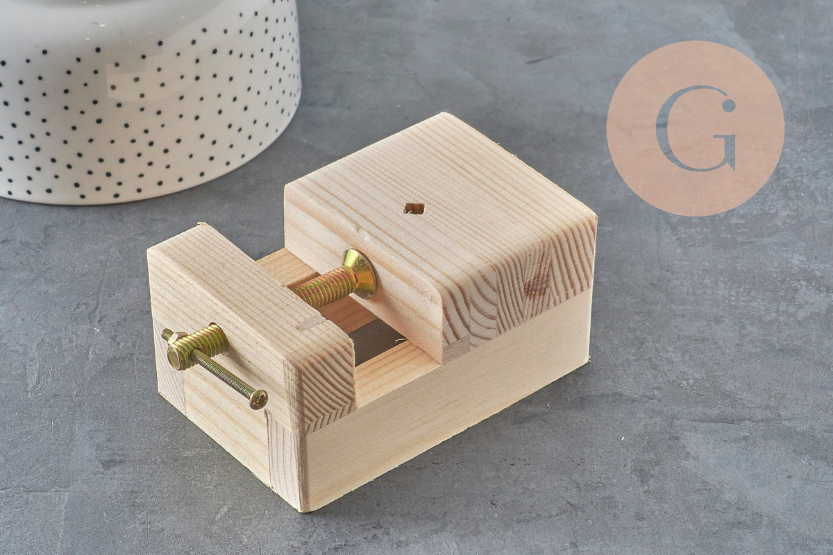 Morsa in legno, attrezzo per gioielli, fabbricazione gioielli, uno strumento che tiene il tuo pezzo, morsetto, lavoro del legno, x1 G3350