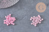 Large pearlescent pink glass seed beads 4mm, x10g (G5474)