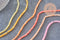 Perle nacre naturelle heishi multicolore 4x2.5mm, x1 fil de 38.9cm (G7886)