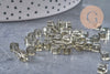 Perlas cuadradas de vidrio gris de 4 mm, x50 (G2195)