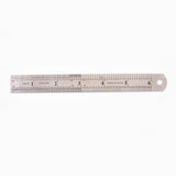 Règle graduée en acier inoxydable 15cm , outil de mesure recto-verso, en centimètres et pouces G6378