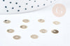 Rondelles acier doré inoxydable 6mm,perles intercalaires disque pour création bijoux acier,x 20 G8732