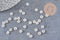 Rondelles fleurs laiton argenté 5mm, x10 (G0946)