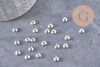 Rondelles laiton argenté 5mm, x20 ou x100 (G4619)