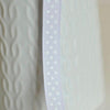 Ruban gros grain polka mauve clair, ruban pois blancs,ruban mariage,fourniture créative, largeur 1cm, longueur 1 mètre-G0543