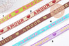 Ruban texte Amour 10mm, un ruban brodé de qualité pour travaux de couture ou création de bijoux, x1 mètre (G10267)