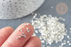 Sable argenté Embellissement verre pour résine époxy 1-1.5mm, x10gr (G7240)