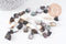 Sable chips coquillage nacre noire naturelle 7.5~18.5mm non percé, x20gr (G3499)