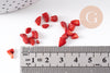 Sable chips corail naturel rouge 3-9mm non percé, x20gr (G0257)