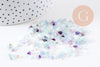 Sable chips pierre fluorite naturelle 3~10mm non percé, x20gr (G0233)