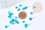 Sable chips pierre howlite turquoise naturel 5-10mm non percé, x20gr (G8692)