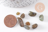 Sable chips pierre labradorite naturelle 8~21mm non percé, x20gr (G0262)
