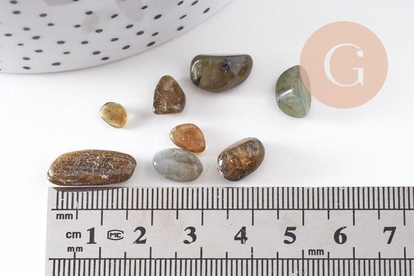 Sable chips pierre labradorite naturelle 8~21mm non percé, x20gr (G0262)