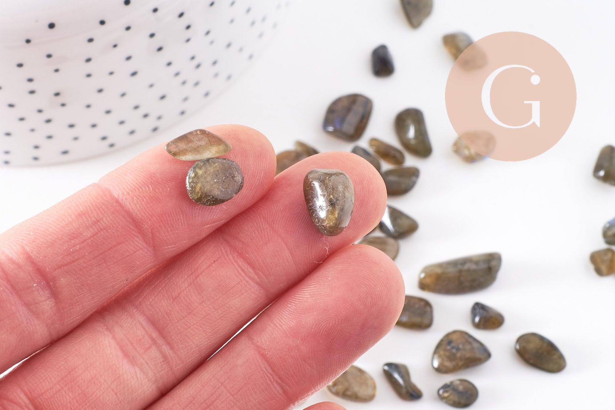 Sable chips pierre labradorite naturelle 8~21mm non percé, x20gr (G0262)