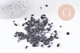 Sable chips pierre obsidienne 1-15mm non percé, x20gr (G5185)