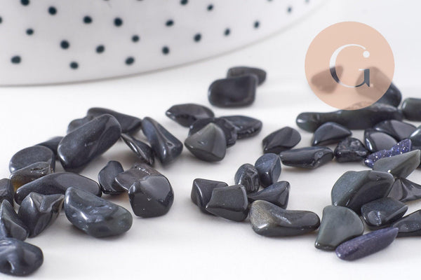 Sable chips pierre obsidienne naturelle 8-20mm non percé x20gr (G0402)
