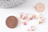 Sable chips pierre opale rose naturelle 3-5mm non percé, x20gr (G0235)