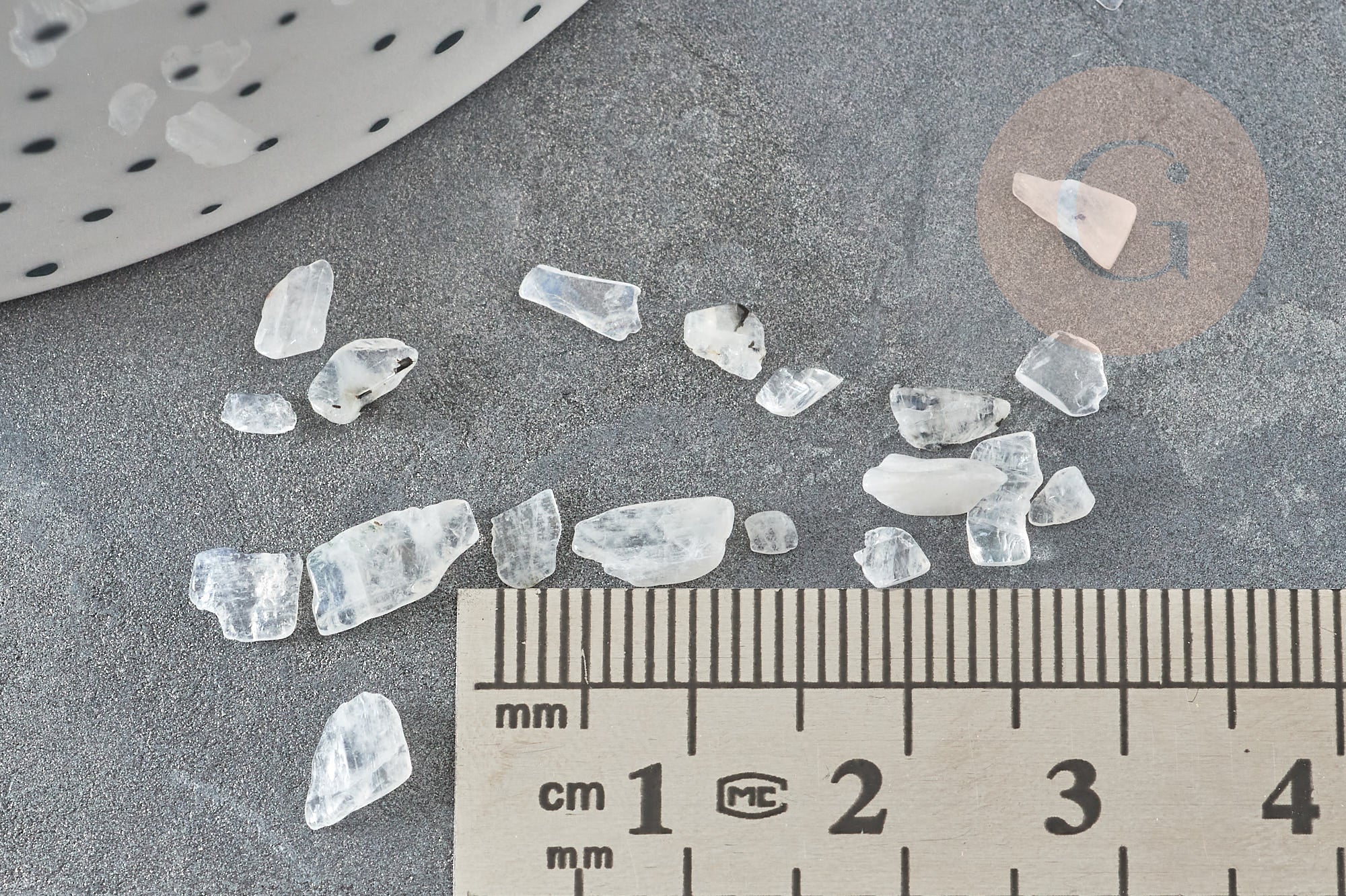Sable chips pierre quartz blanc naturel 0.5-11.5mm non percé, x20gr (G3500)