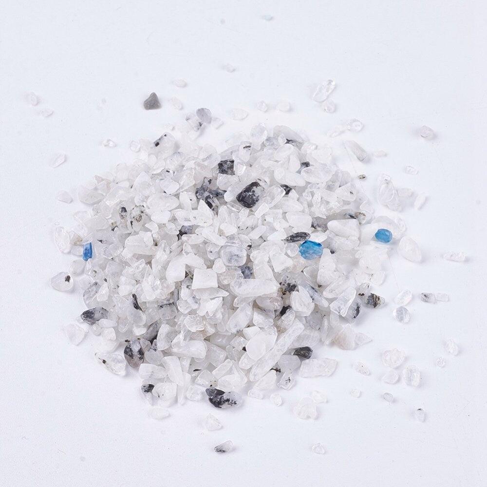 Sable chips pierre quartz blanc naturel 0.5-11.5mm non percé, x20gr (G3500)
