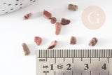 Sable chips pierre rhodonite naturelle 2-8mm non percé, x20gr x50gr (G2811)