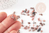 Sable chips pierre rhodonite naturelle 2-8mm non percé, x20gr x50gr (G2811)