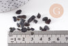 Sable chips pierres naturelle noire 3~5mm non percé, x20gr (G0227)