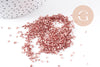 Sable chips verre rose beige métallisé 2-7mm non percé, x10gr (G1461)