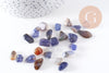 Sable pierre agate bleue naturelle brute roulée 8-19mm non percé,x20gr (G0396)